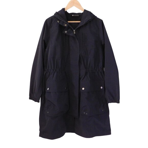 Athleta Ballard Jacket Water Wind Resistant Hooded Black Size Large - Picture 1 of 8